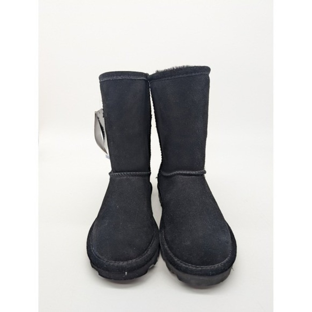 Bearpaw Black Suede Sheepskin Lined Boots Women's size 6 - Picture 2 of 11